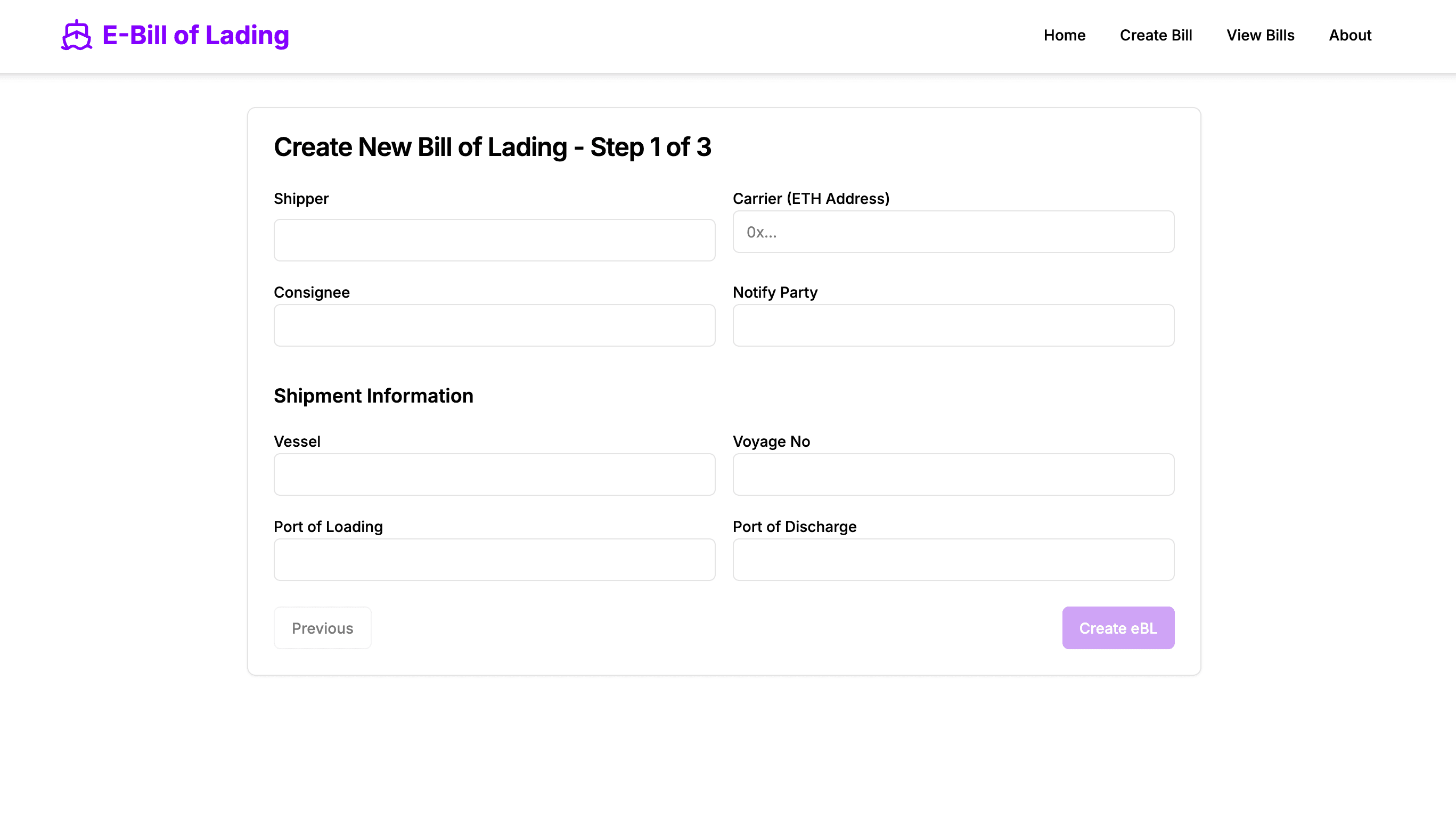 Electronic Bill of Lading (E-BL)